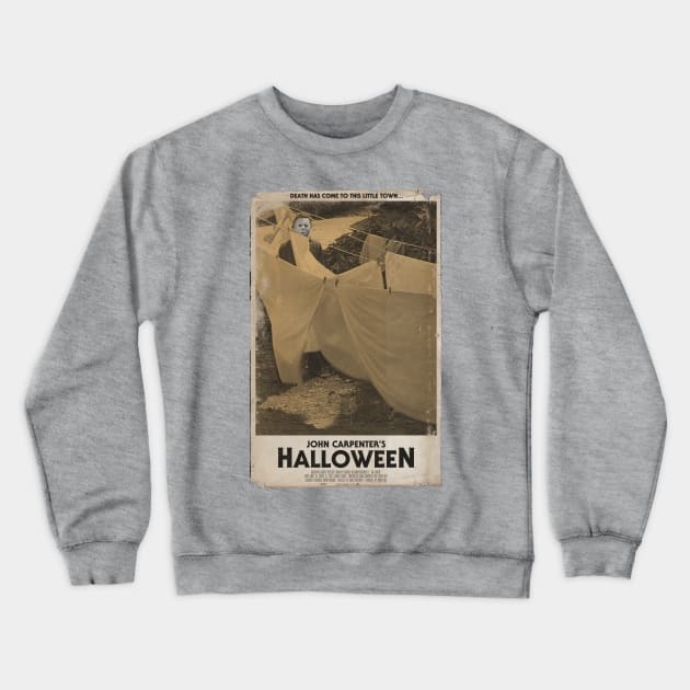 Halloween Movie Poster Tee Crewneck Sweatshirt by trevorduntposterdesign